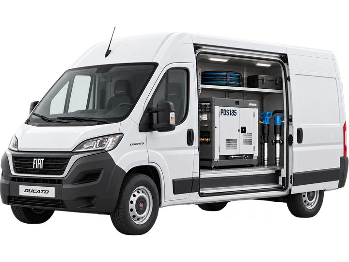Фургон Fiat Ducato с компрессором и отбойными молотками